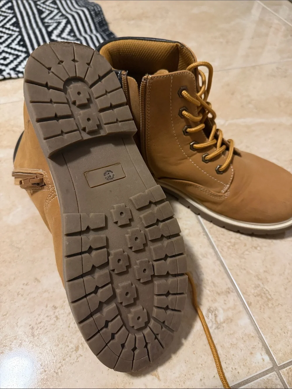 Boy’s Tan Lace-Up Boots